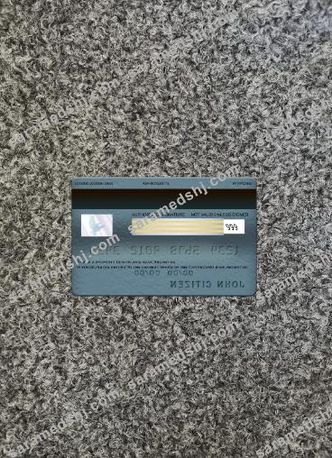 Argentina Hipotecario bank visa card back